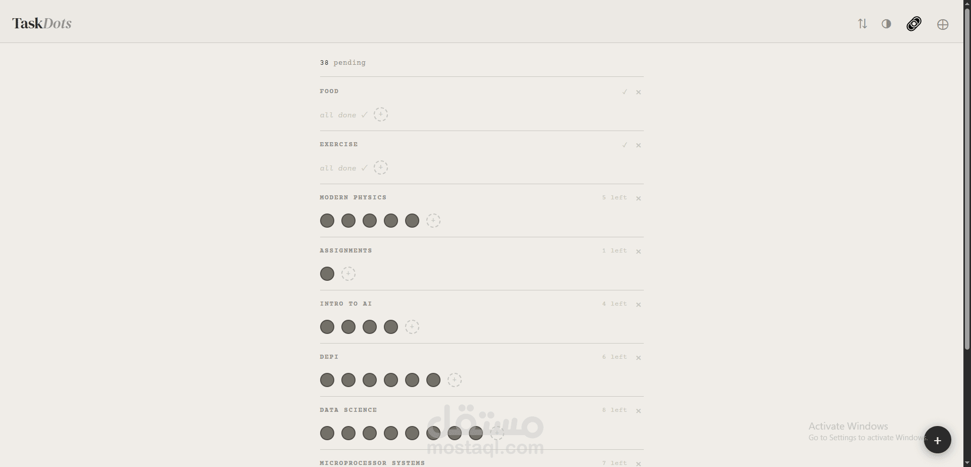 قائمة المهام TaskDots