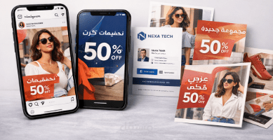 : حملة تصاميم سوشيال ميديا لمتجر ملابس