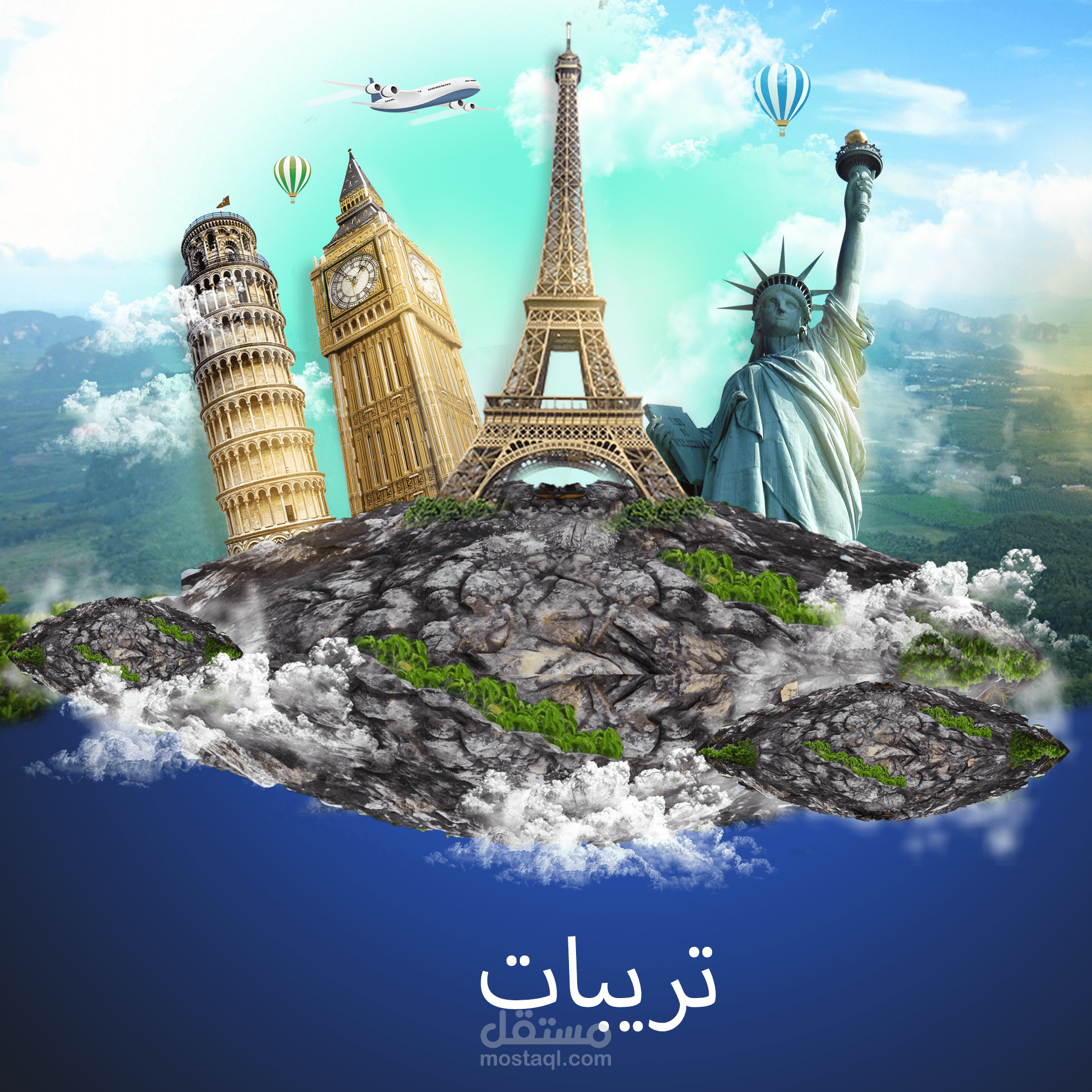 تصميم جرافيكي لسفرة سياحية