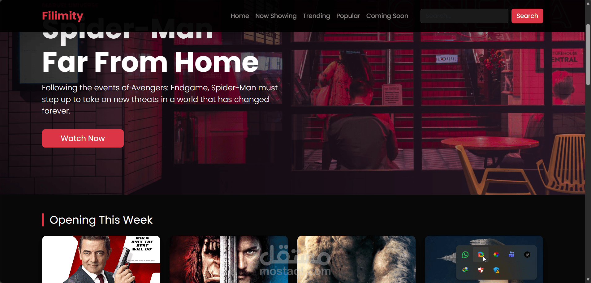 Movieverse-interactive Film Discovery webesite