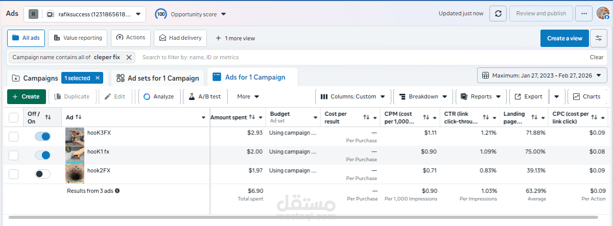 This is an example of a campaign I launched, showing how I turned a failing product into one that achieved hundreds of sales and delivered measurable results.