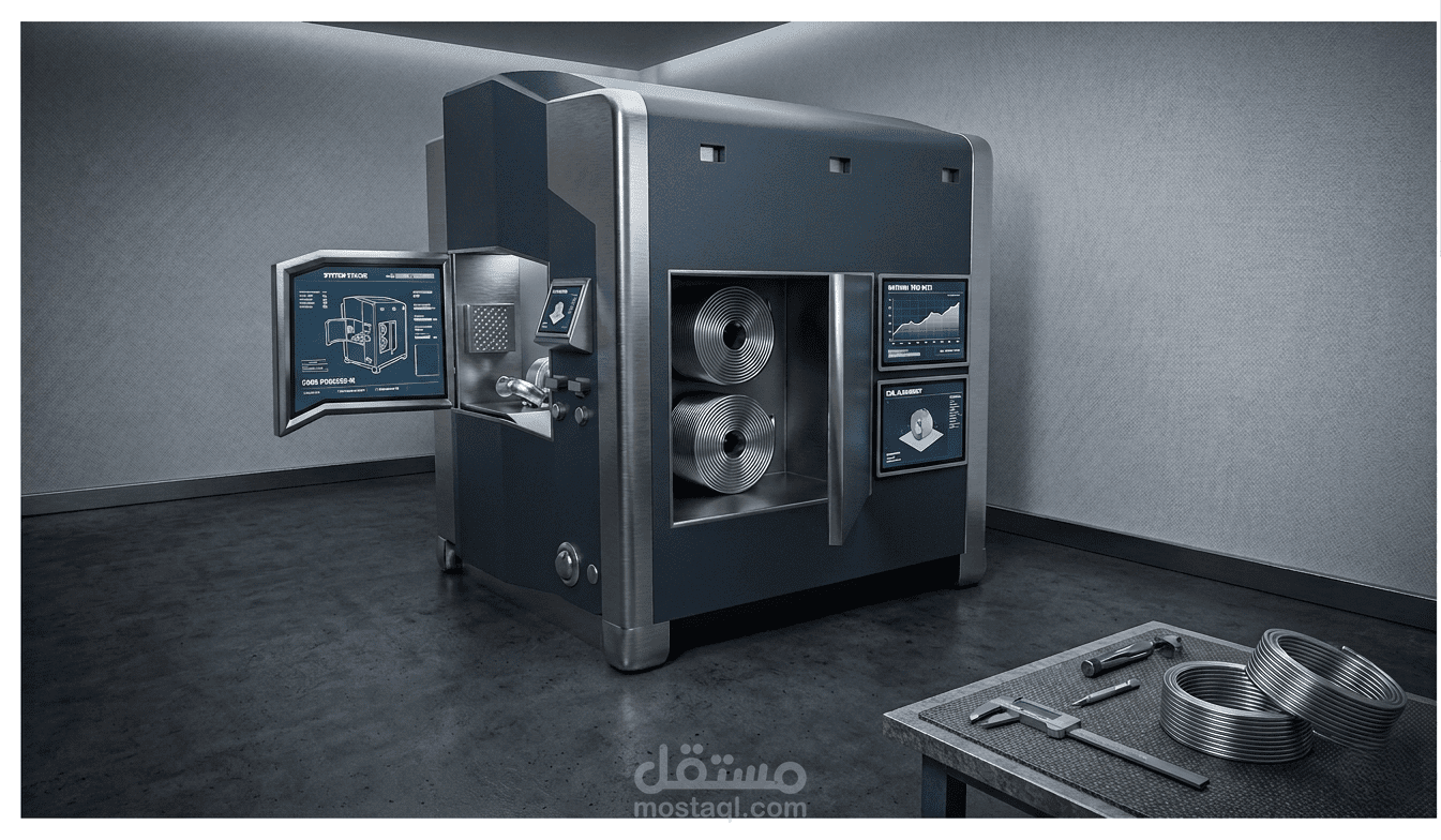 نمذجة ميكانيكية دقيقة لآلة صناعية (Hard Surface Modeling)