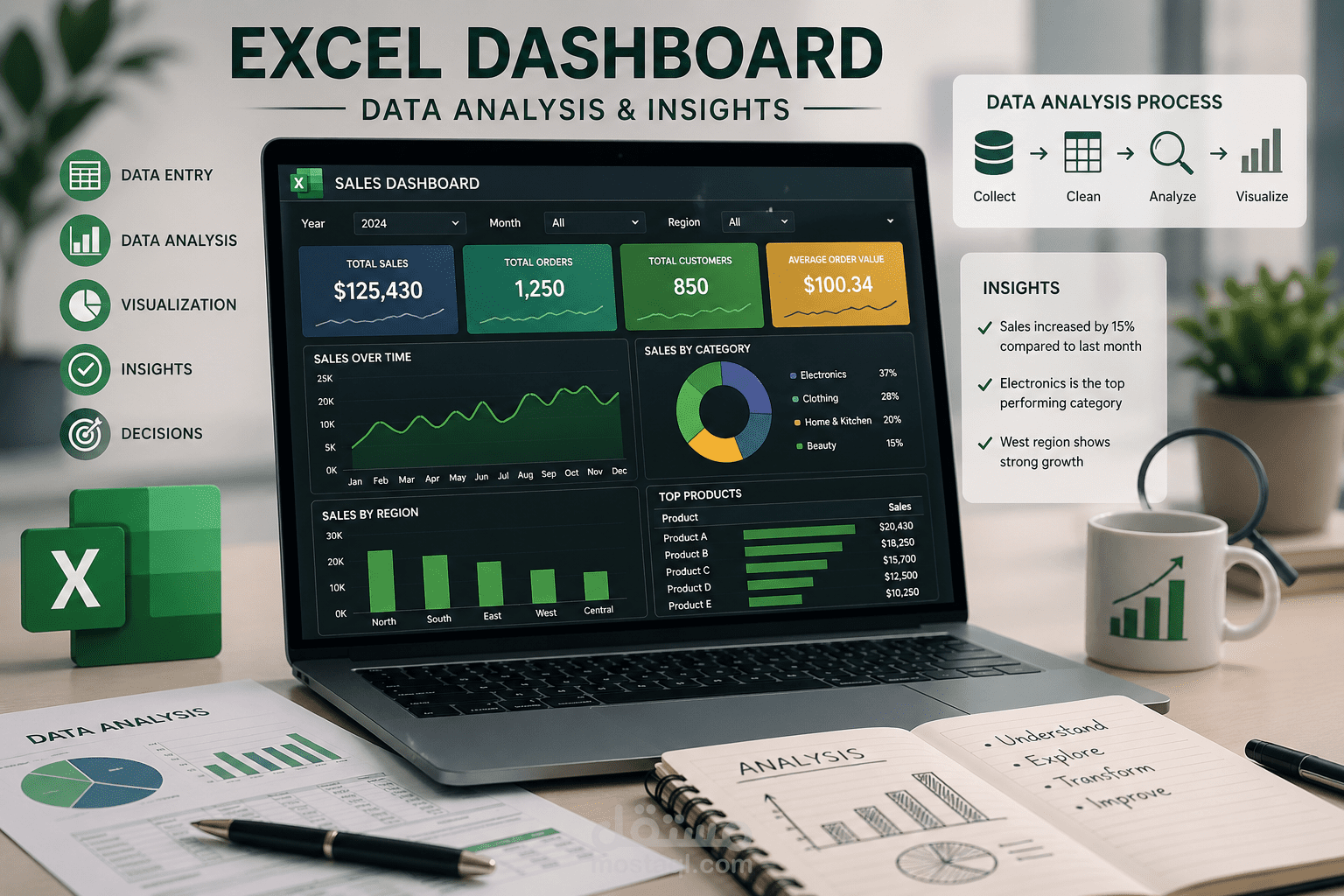 تحليل بيانات مبيعات التجزئة التفاعلي - Retail Analysis Dashboard