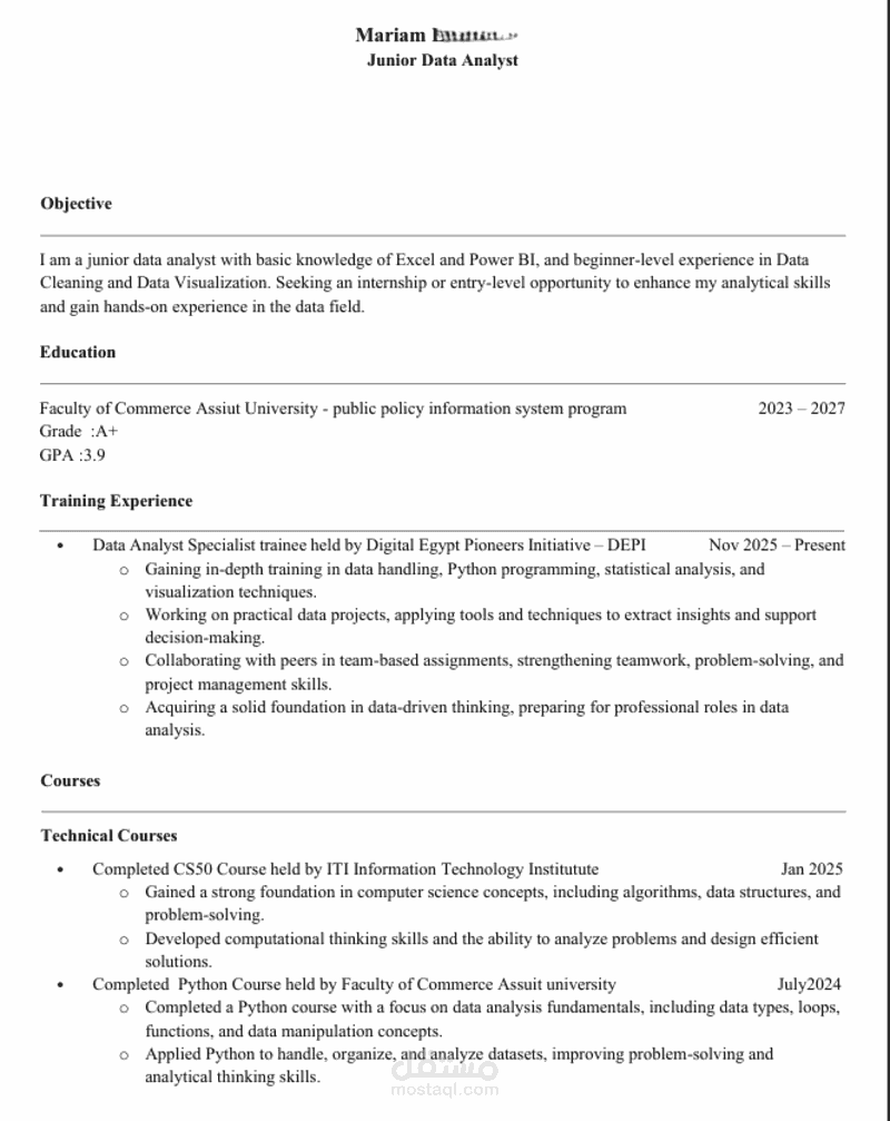 تصميم CV احترافي متوافق مع أنظمة ATS