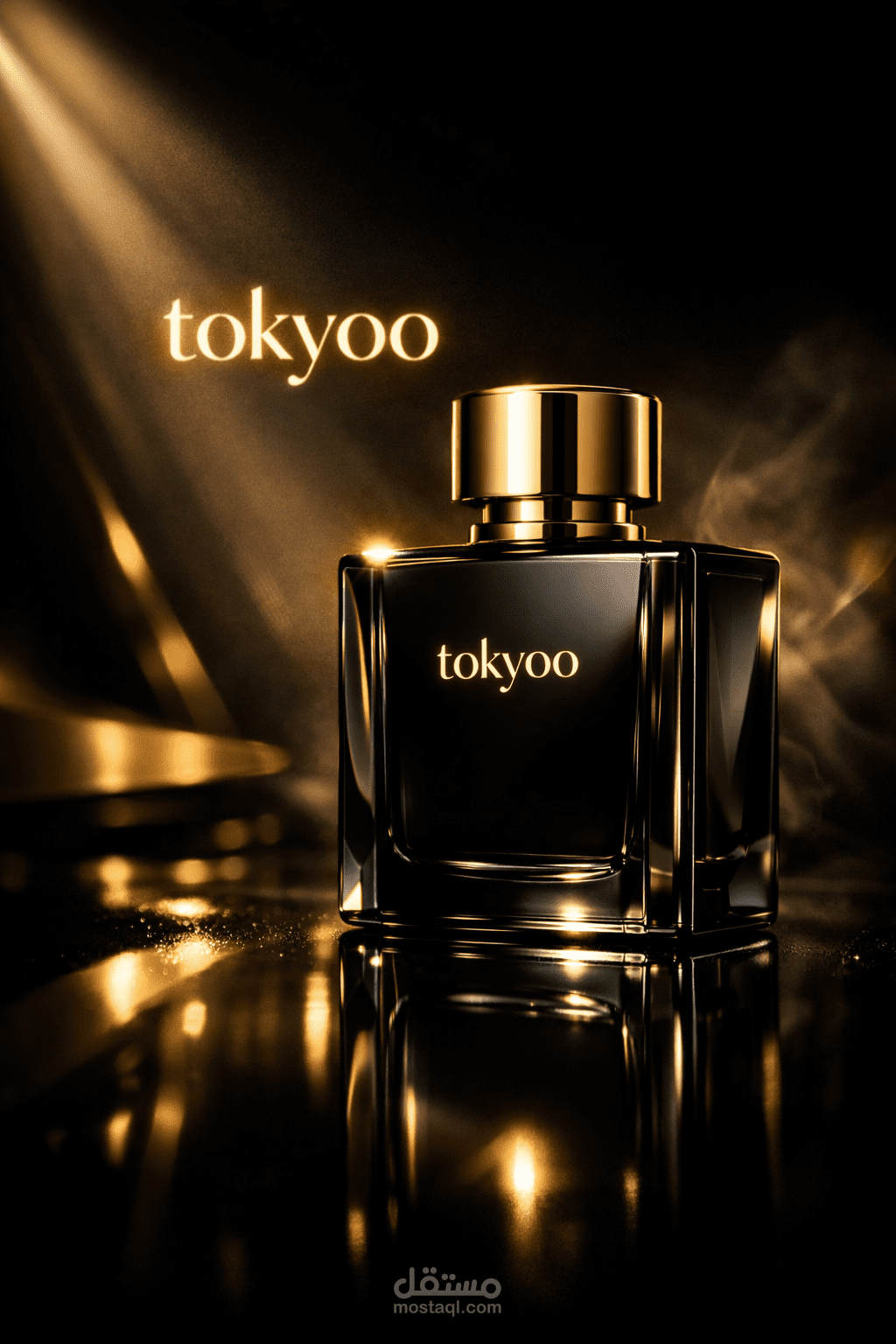 اعلان لزجاجة عطر