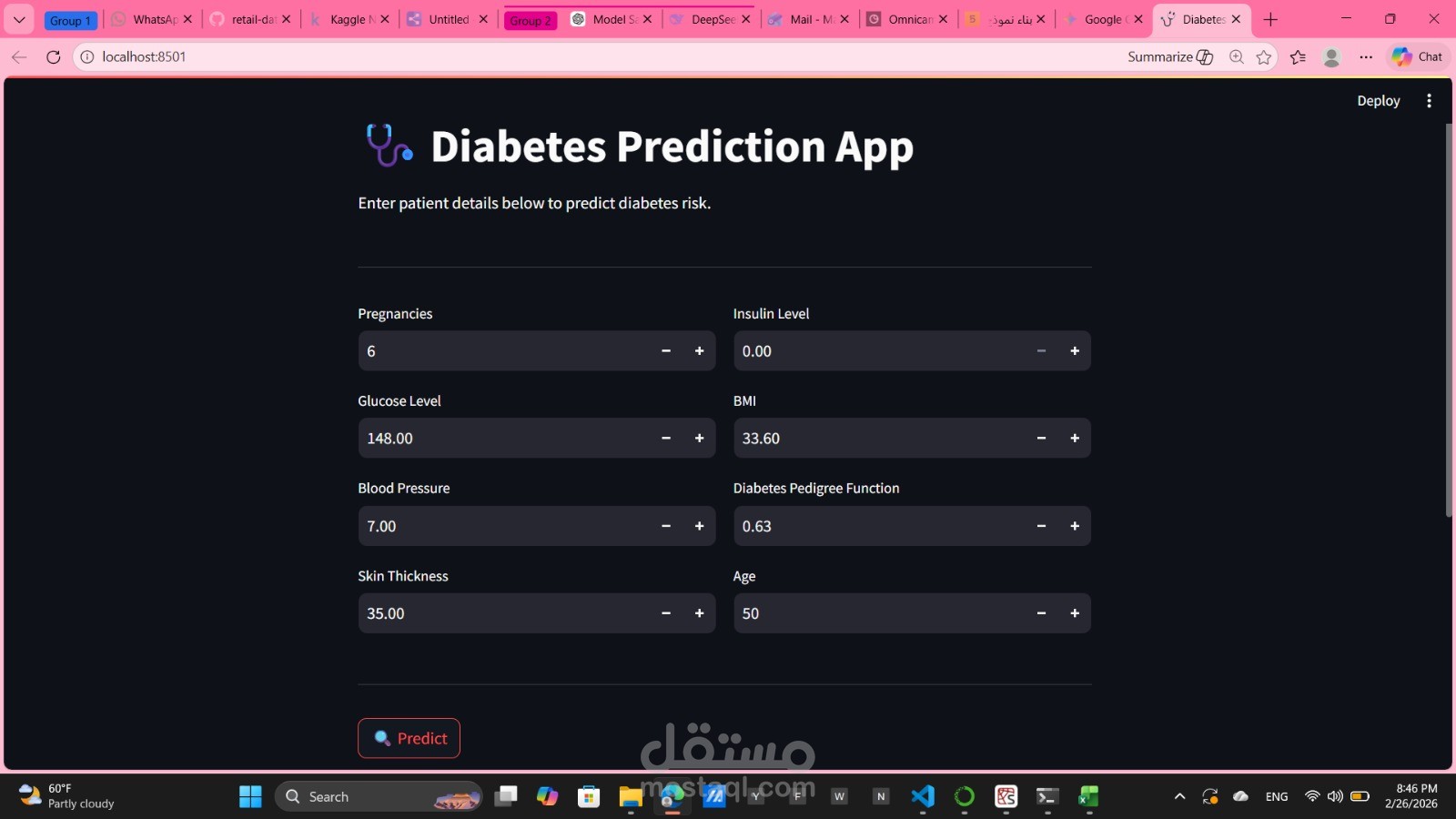 create a diebtes model using machine learning model
