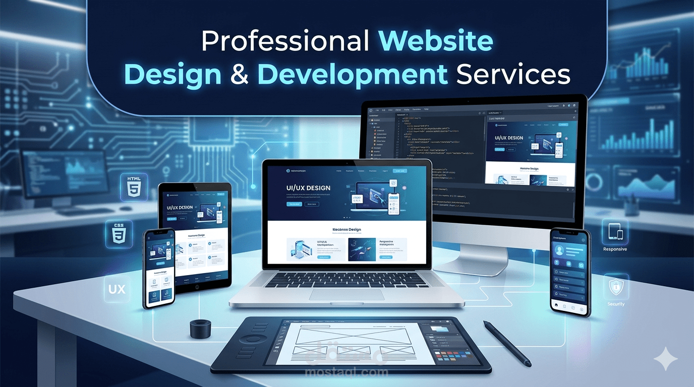 تصميم وتطوير مواقع إلكترونية احترافية (Websites) عصرية وسريعة ومتجاوبة
