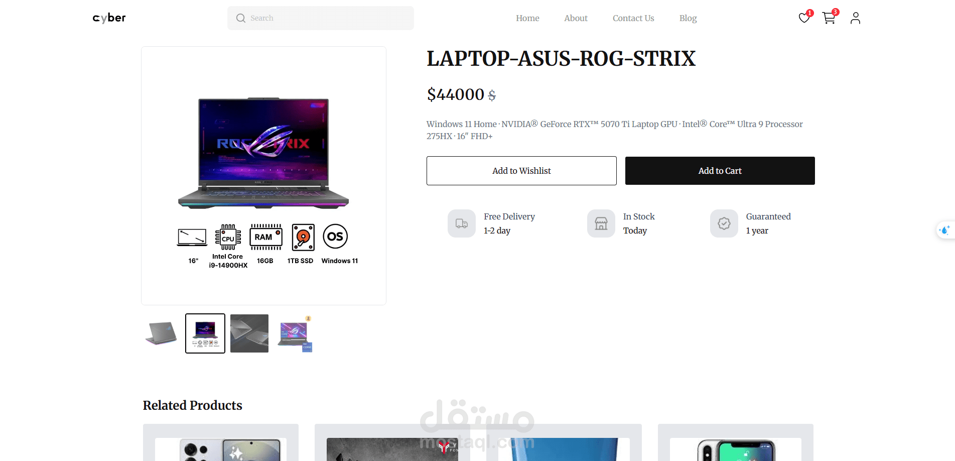 Cyber Store – E-Commerce Web Application