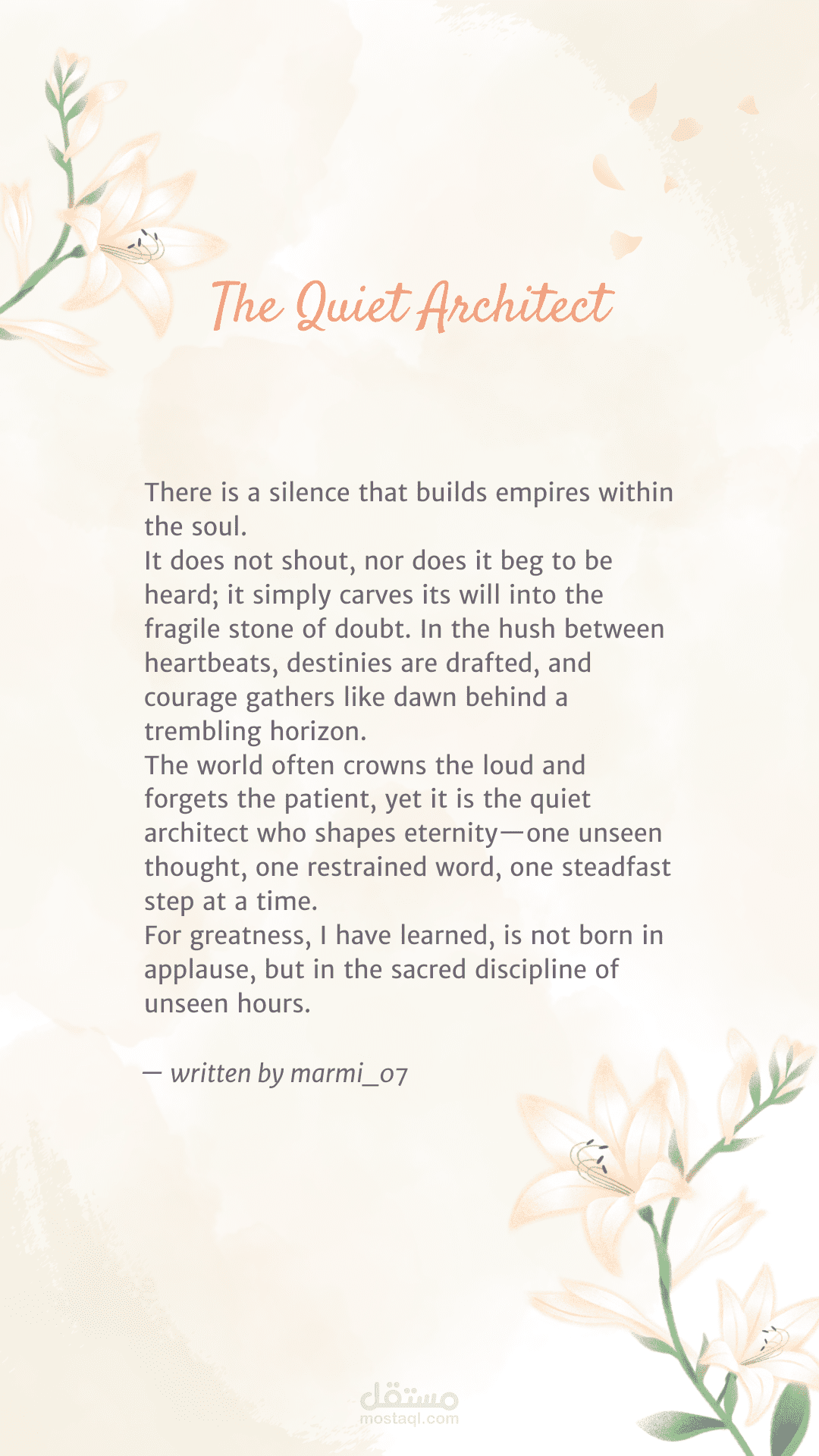 The Quiet Architect
