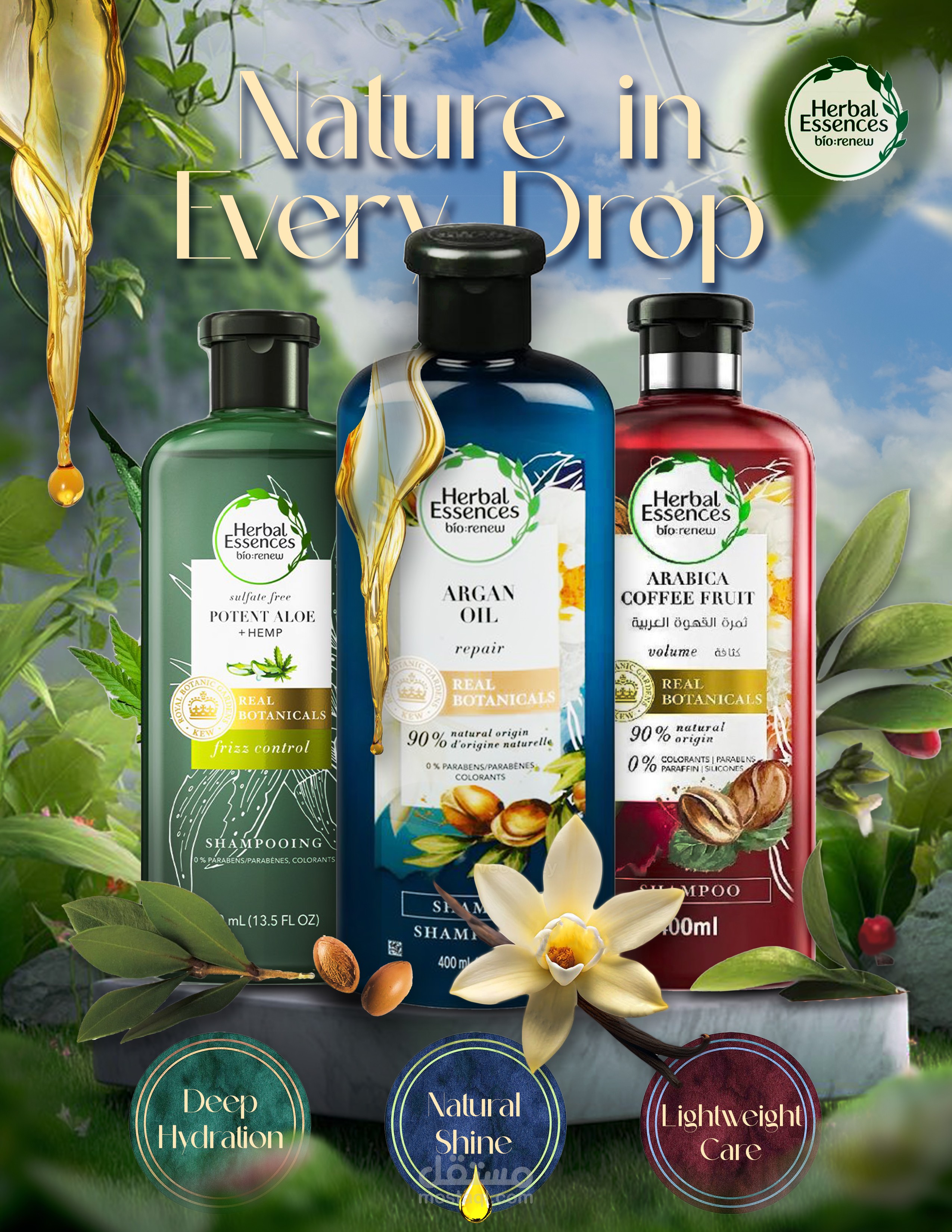 اعلان لزيوت Herbal essence