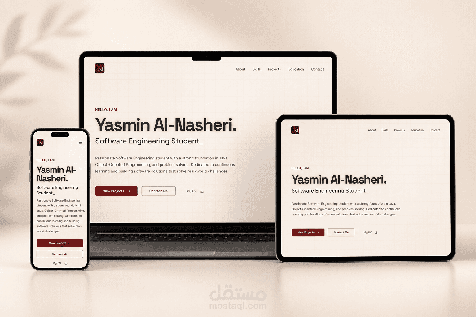 تصميم وتطوير موقع Portfolio شخصي احترافي