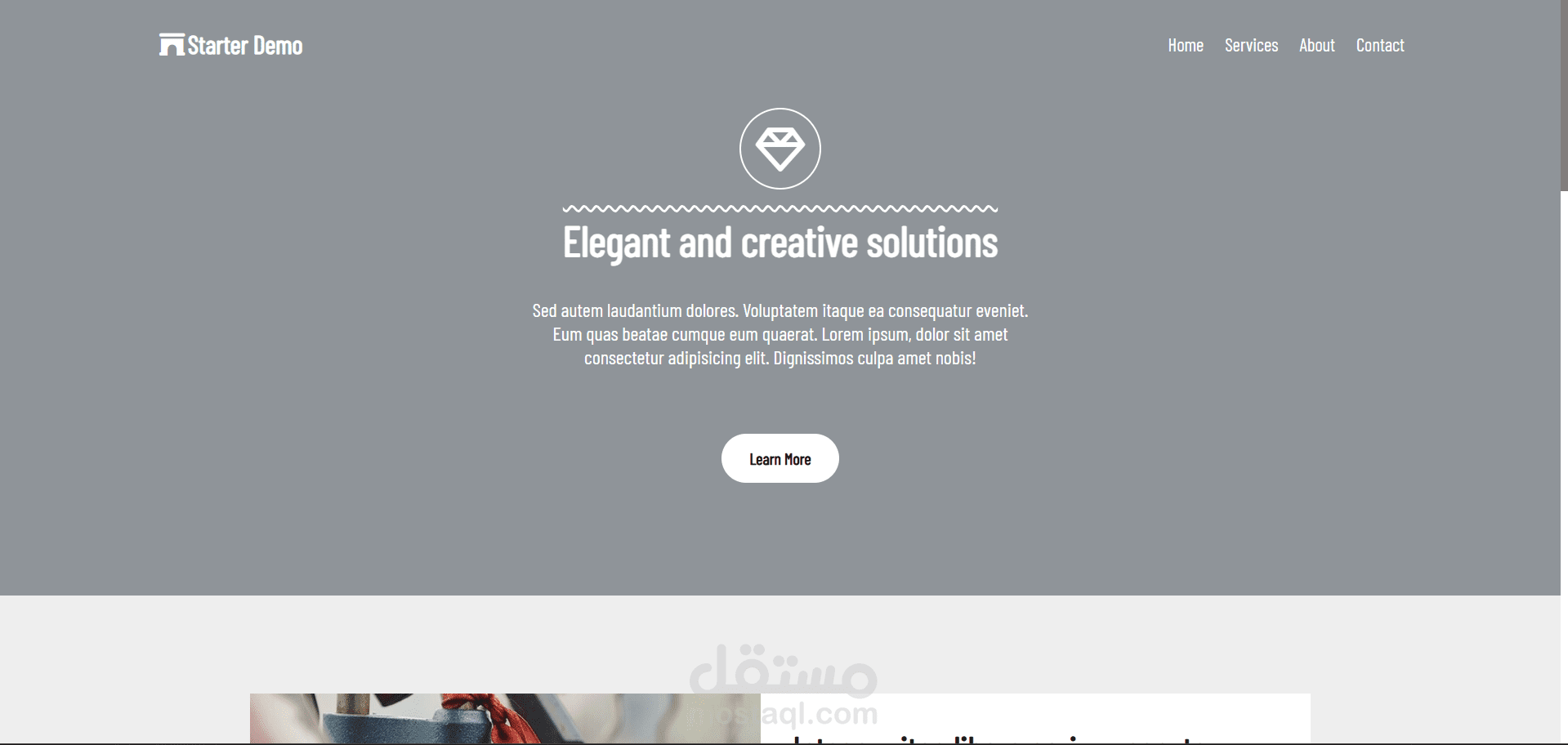 Html landing page