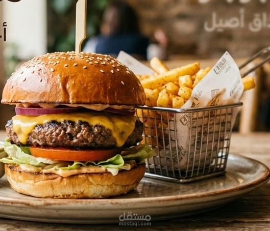 تصميم إعلان مطعم – برجر