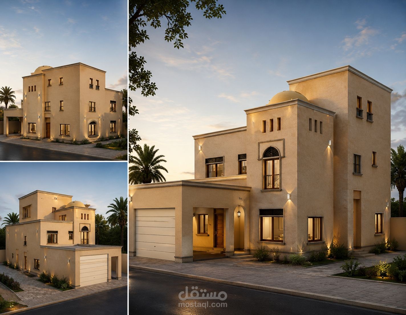 تصميم معماري متكامل لفيلا سكنية | نمذجة 3D ورسومات تنفيذية