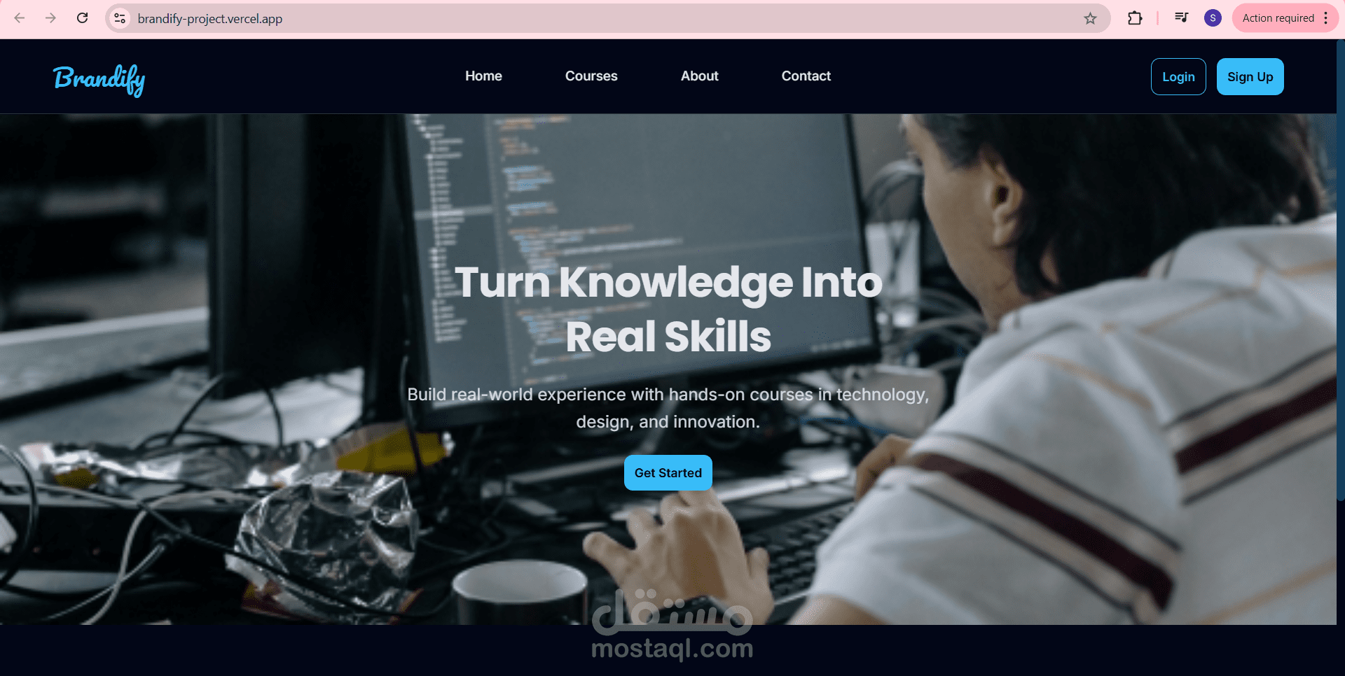 Brandify – Training Center Website for Web Development, Mobile Apps, and UI/UX Courses