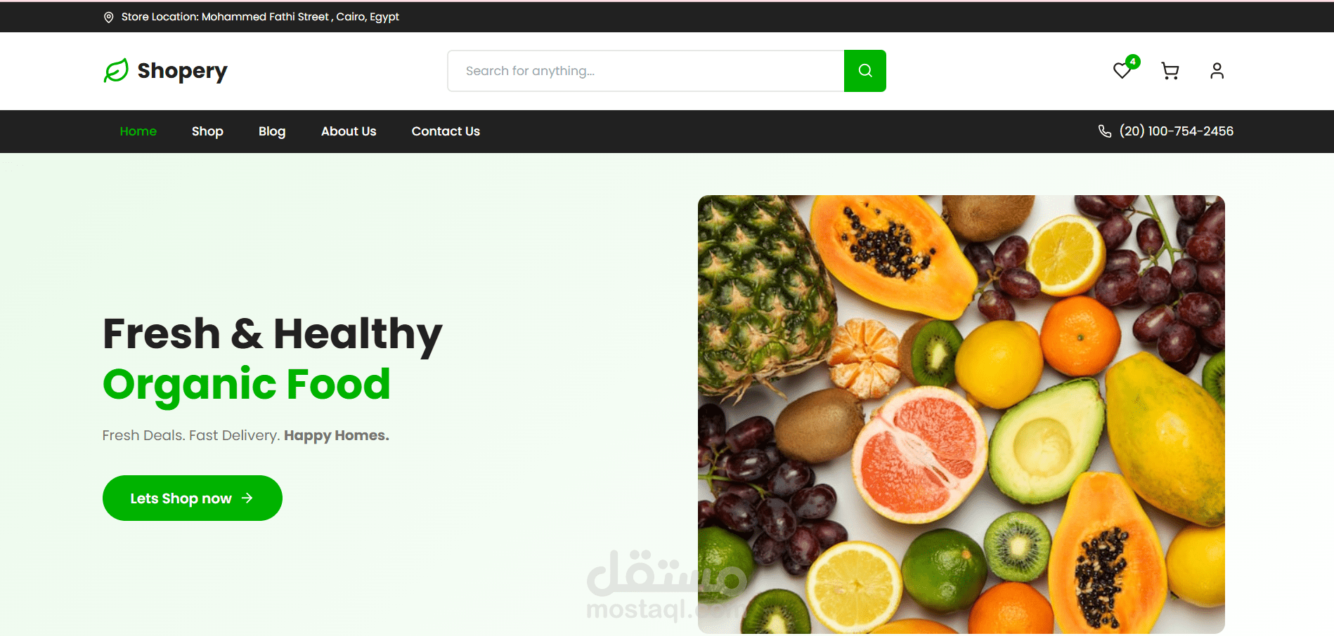 Shopery – Modern E-Commerce Website Design