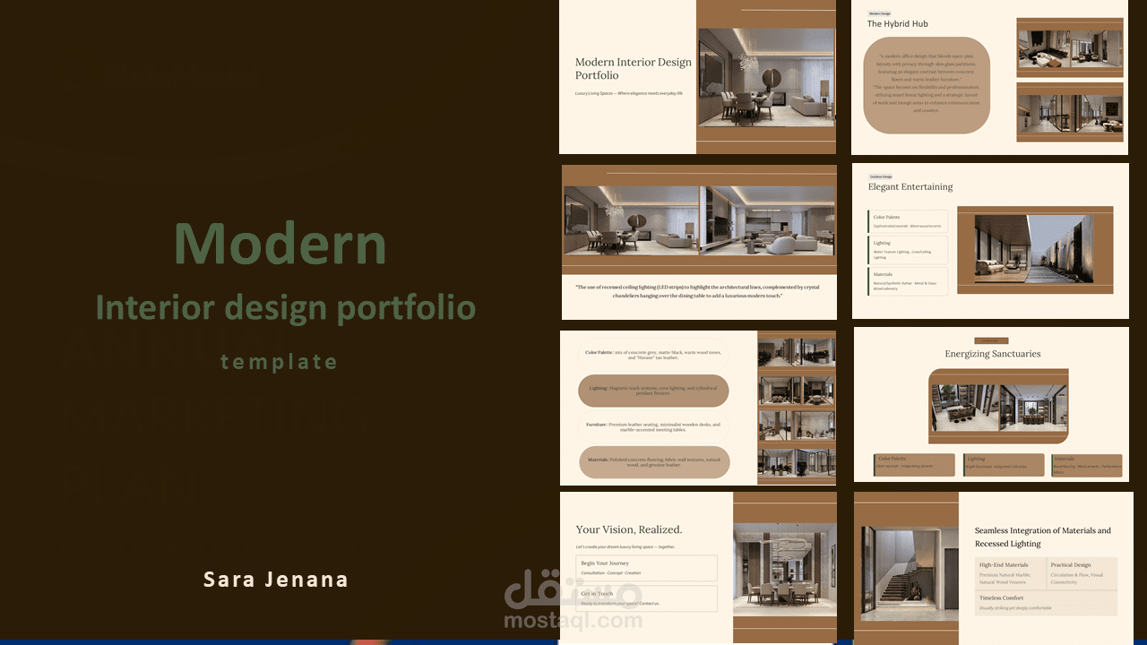 تصميم عرض تقديمي (PowerPoint) يتناسب مع هويتك البصرية