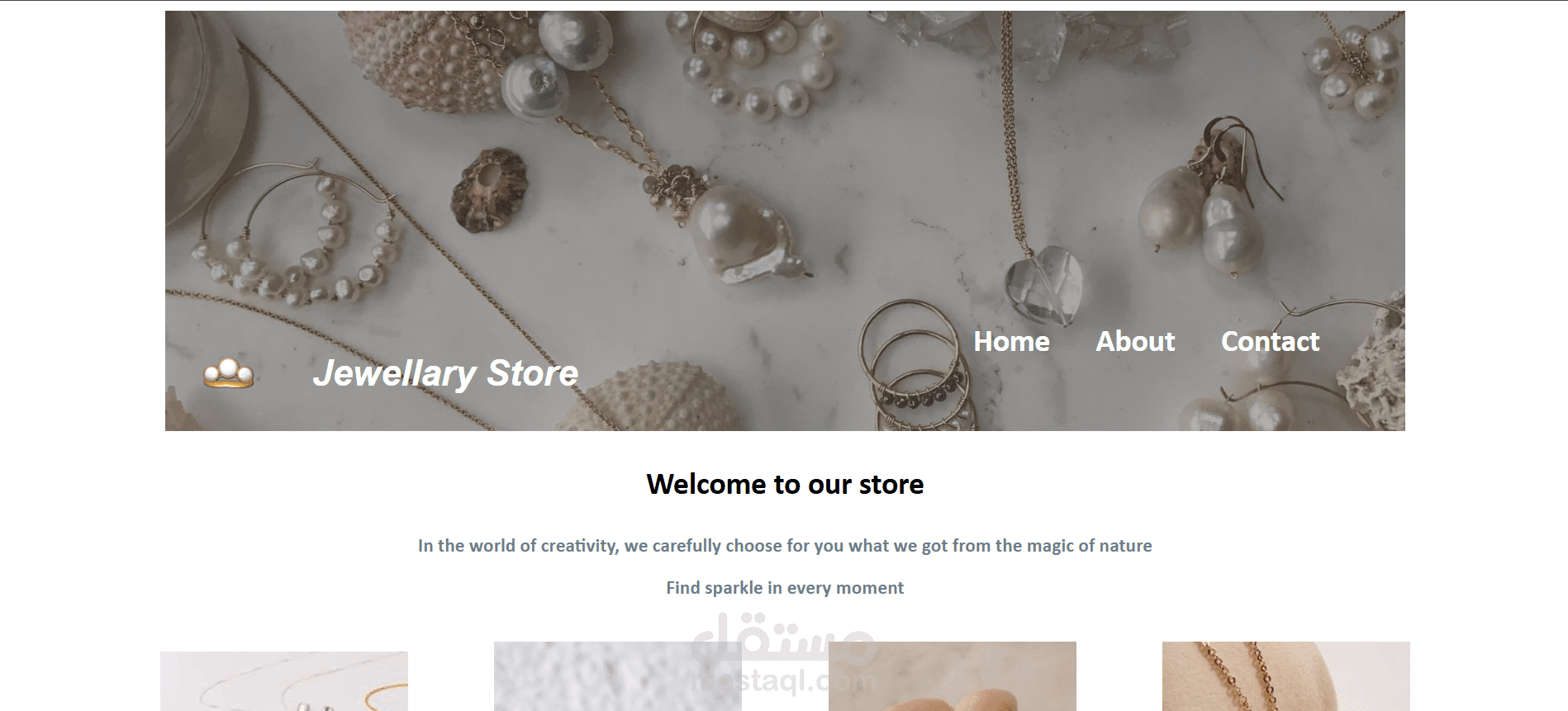 Jewellery Store Frontend Project