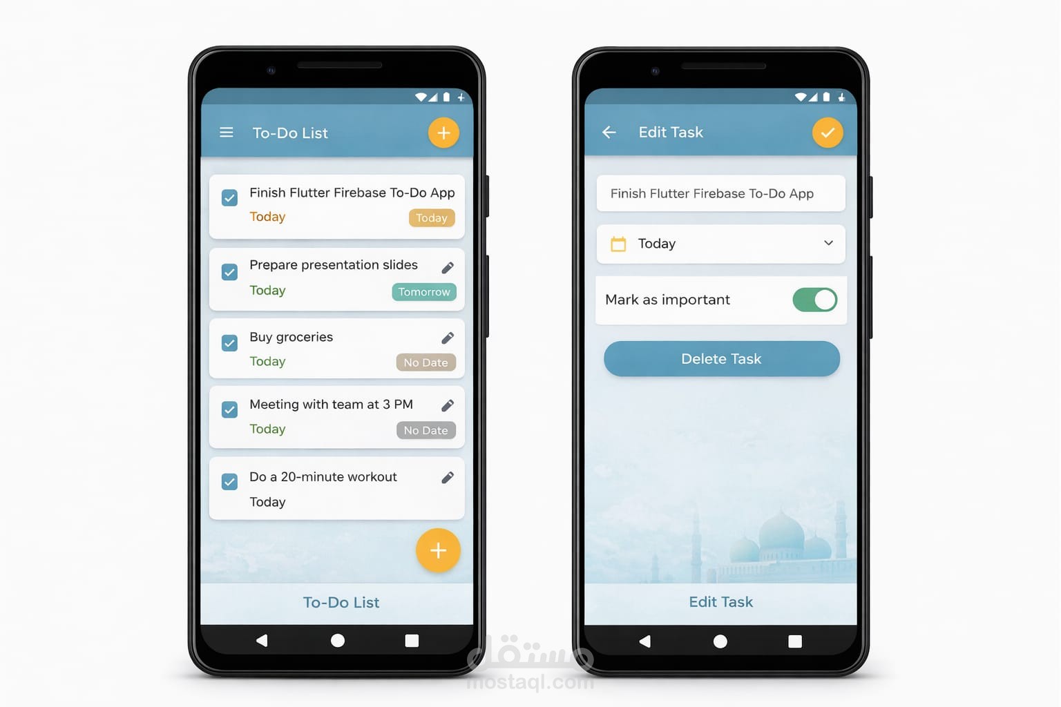 تطبيق إدارة مهام (To-Do App) باستخدام Flutter وFirebase