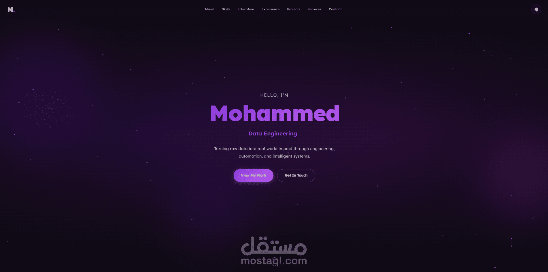 موقع شخصي باستخدام html, css, JavaScript