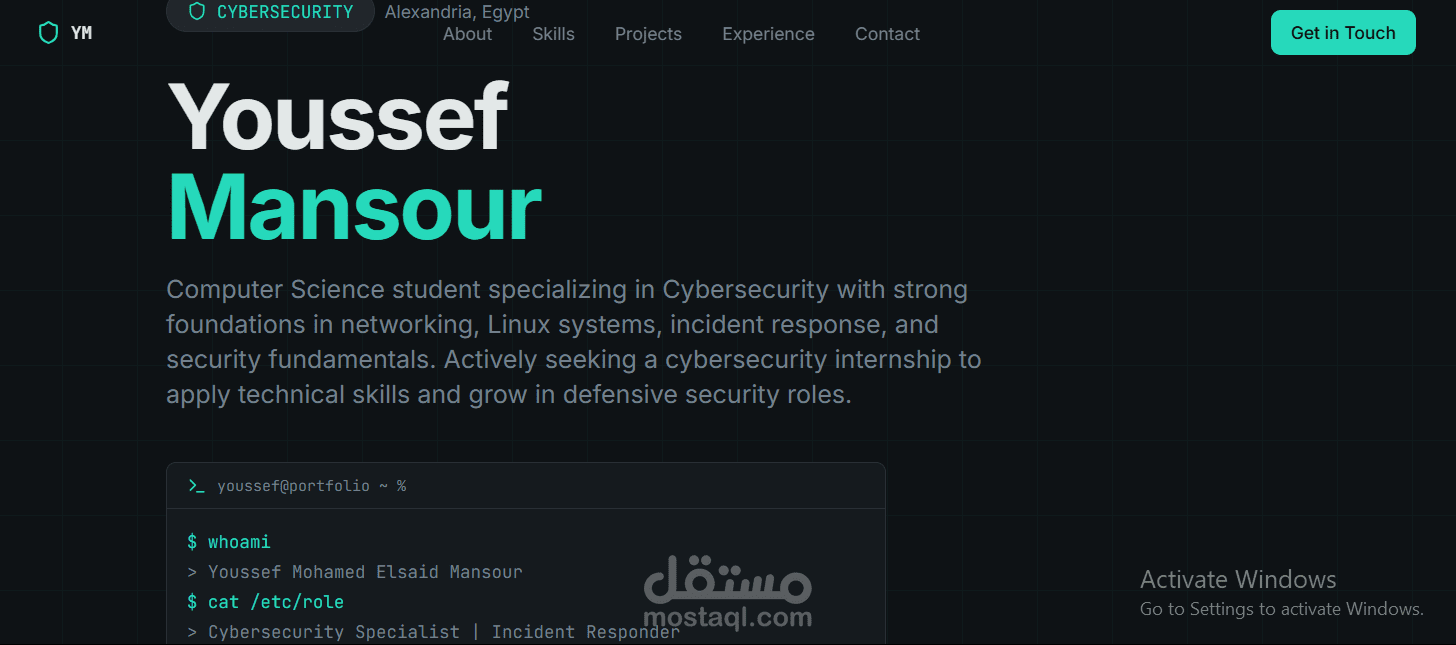 انشاء بورتفليو شخصي عن طريق عمل موقع ويب