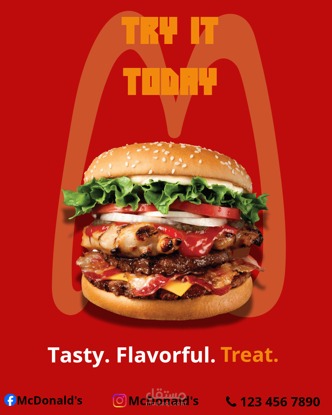 Burger Restaurant Social Media Ad Design