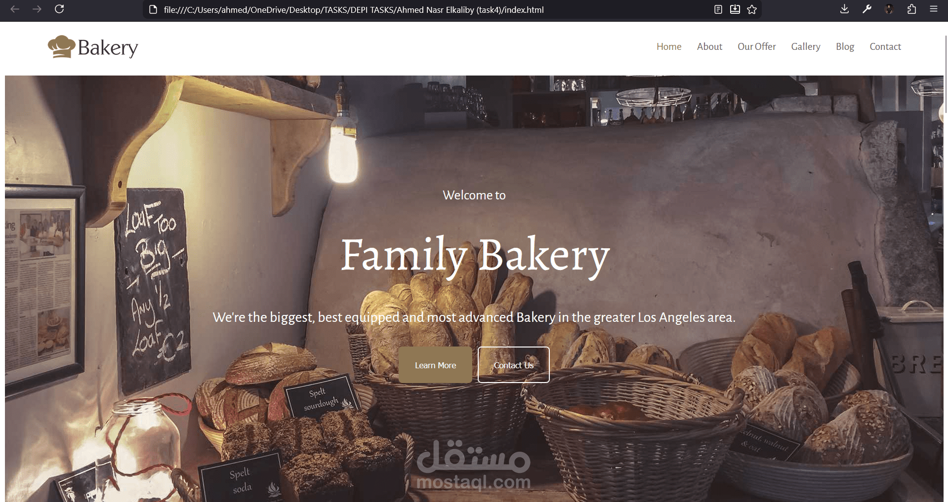 bakery website
