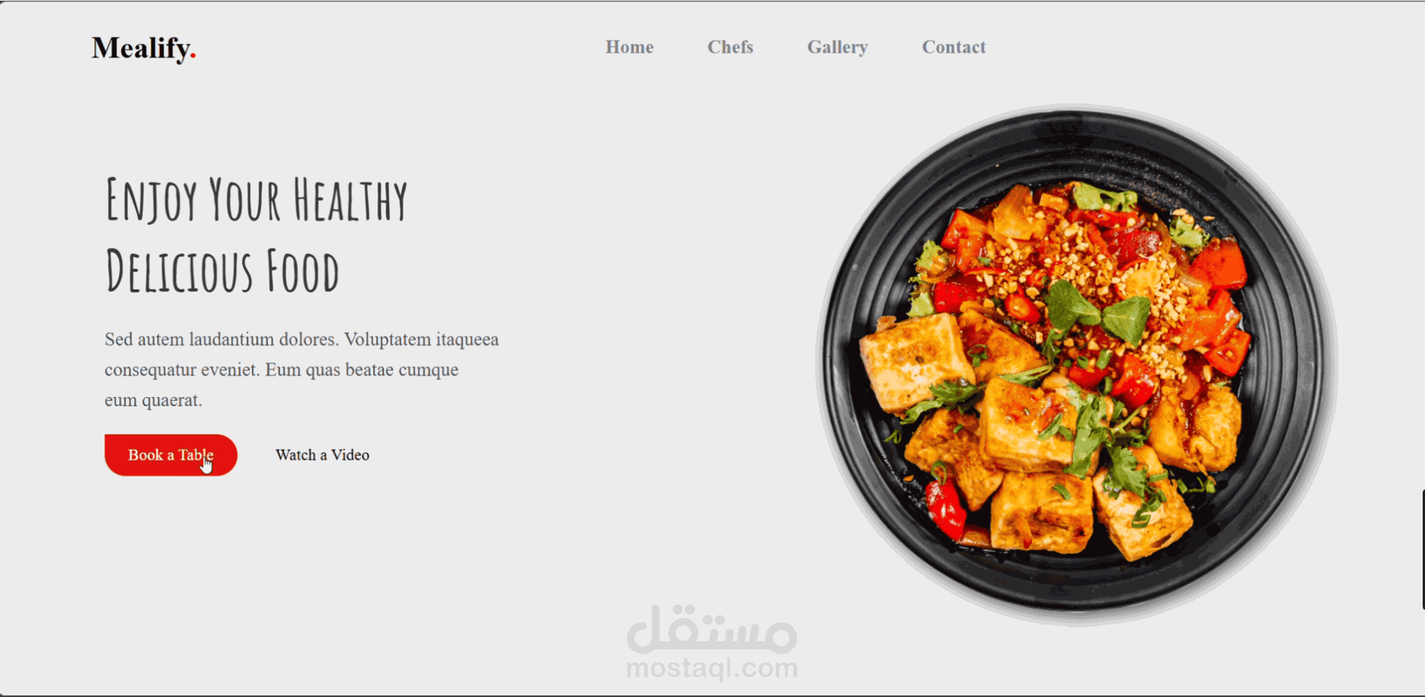 تصميم موقع مطعم احترافي باستخدام HTML و Bootstrap