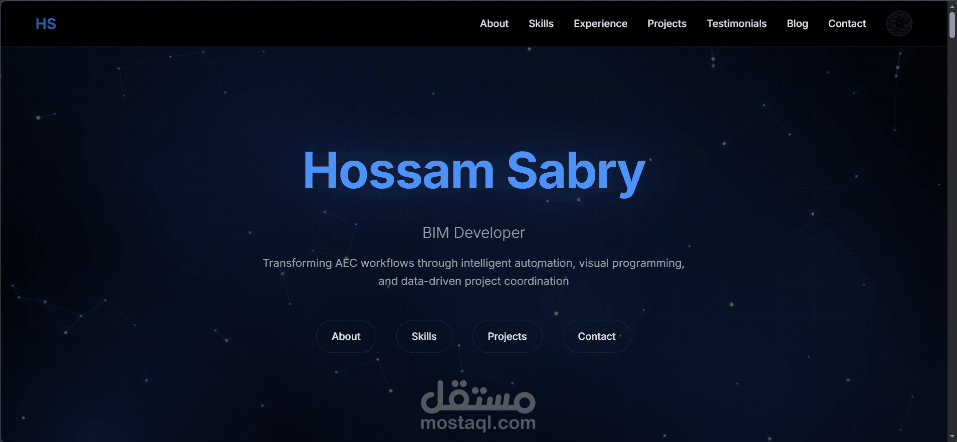تطوير موقع Portfolio شخصي تفاعلي باستخدام React و Tailwind