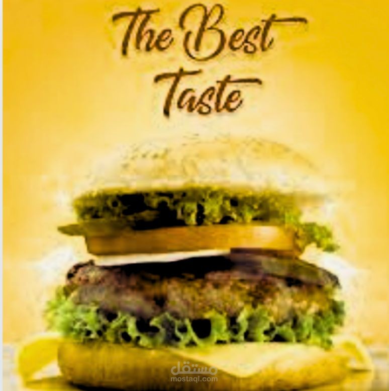 تصميم اعلان سوشيال ميديا لمطعم برجر