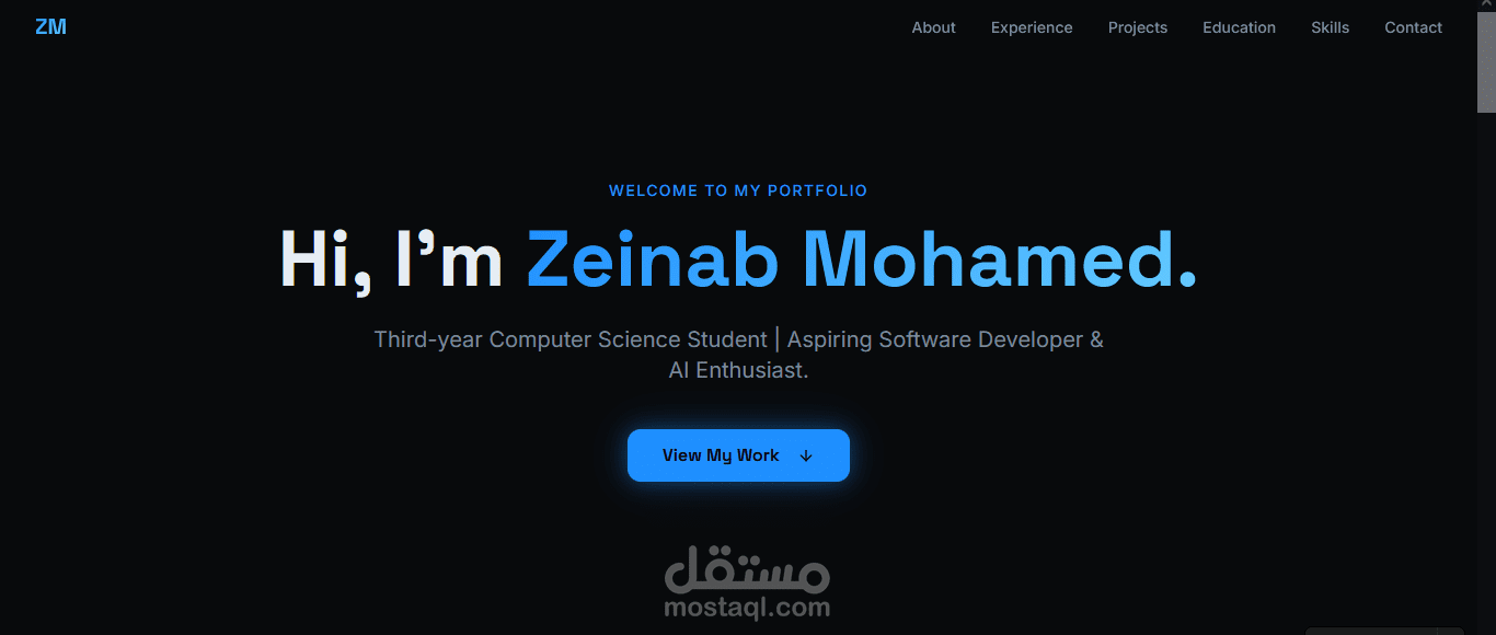 تصميم بورتفوليو-Personal Portfolio Website