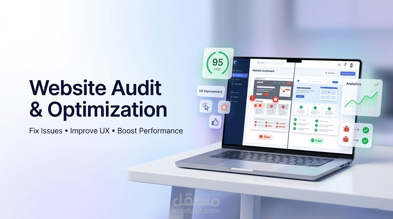 تحليل موقعك بالكامل + إصلاح المشاكل وتحسين الأداء