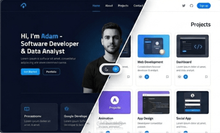 تصميم وبرمجة موقع معرض أعمال (Portfolio) احترافي متكامل