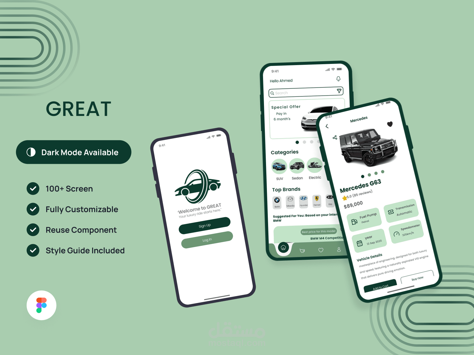 Car Marketplace App UI/UX Design - Figma