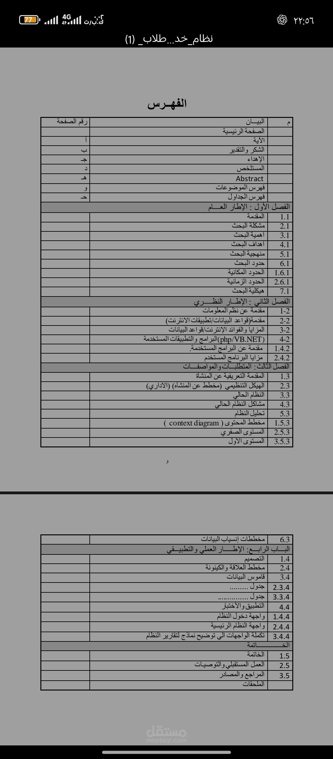 كتابة كتيب مشروع تخرج