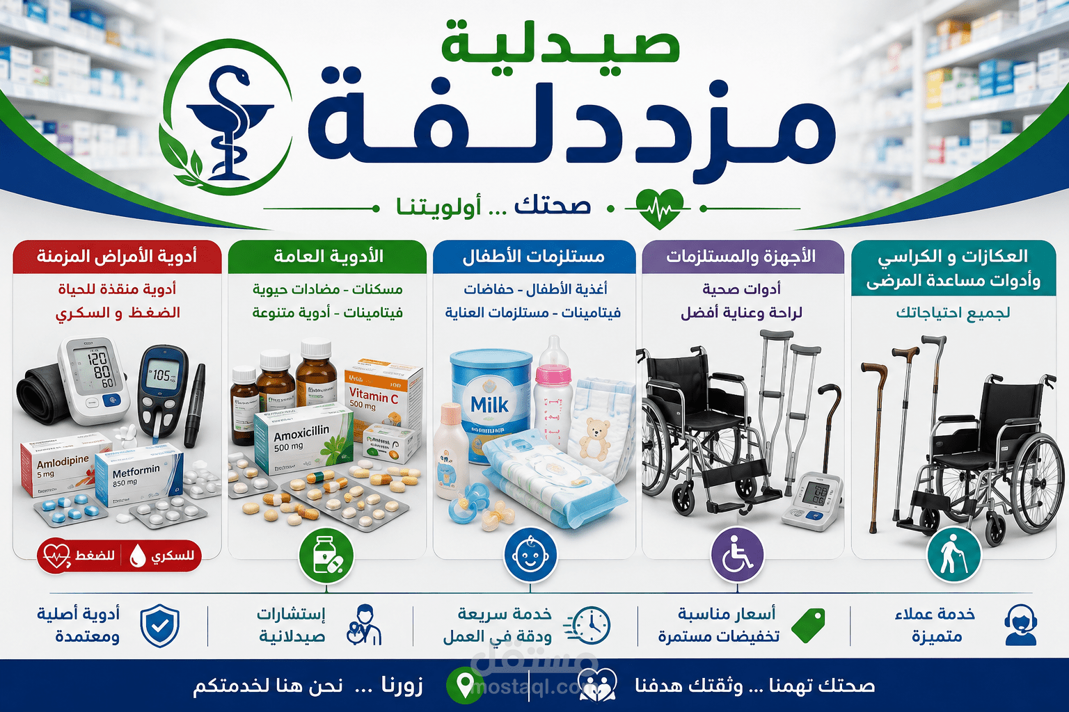 تصميم ملصق ترويجي لصيدلية