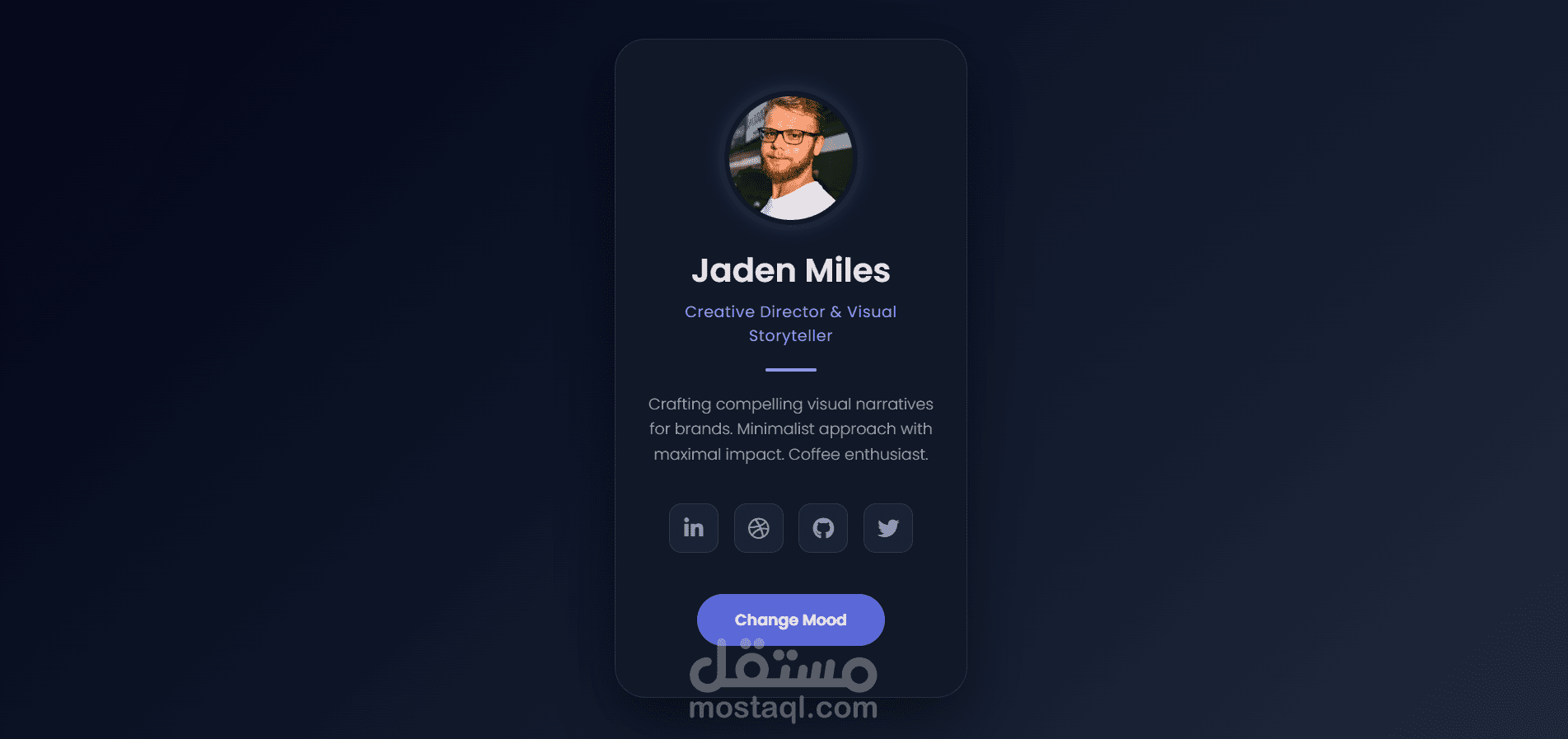 Modern Interactive Profile Card
