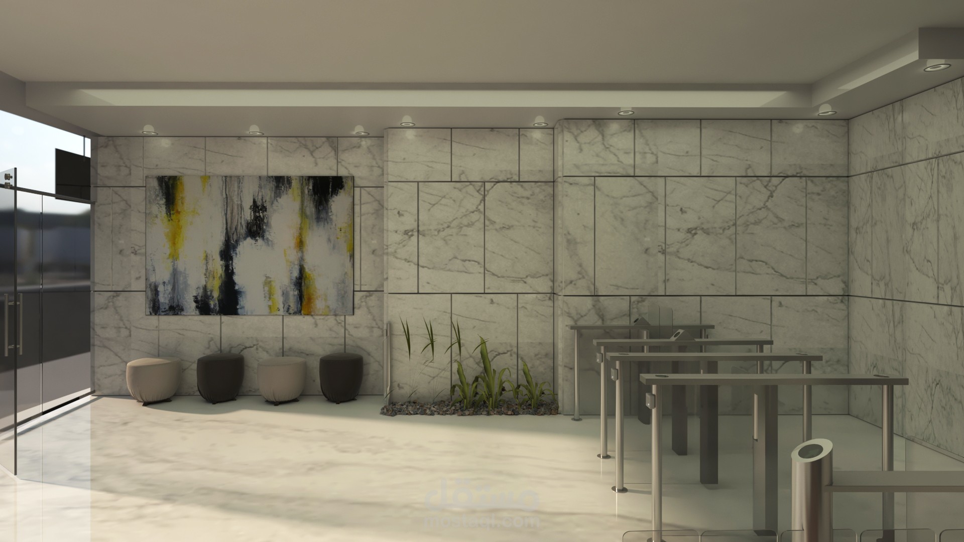 تصميم لمدخل شركة ادارية