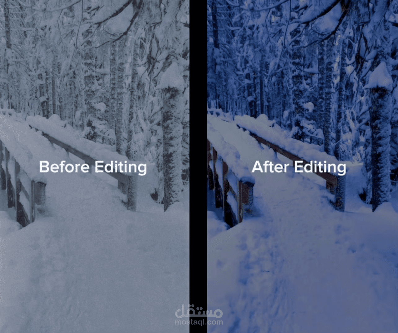 تحسين جودة الفيديو وإظهار الفرق قبل وبعد المونتاج