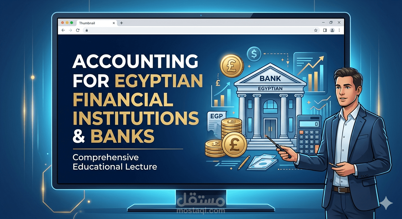 Online session about introduction to banking sector in Egypt related to financial institutions accounting course
