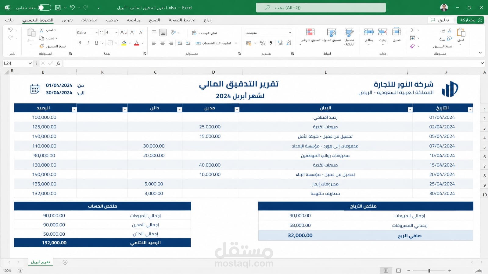 مراجعه حسابات شهر 4-2026