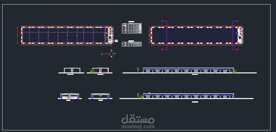 صيانة مستودع مع حصر كميات الاعمال