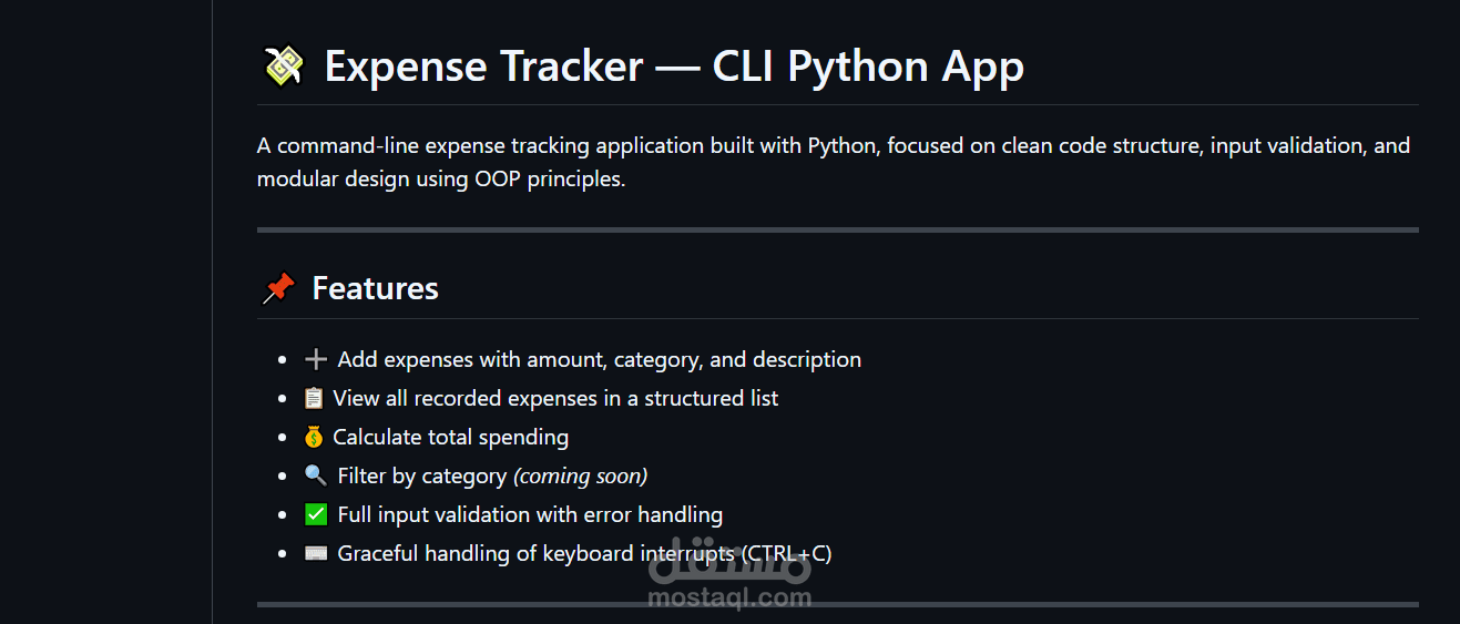 Expense Tracker CLI