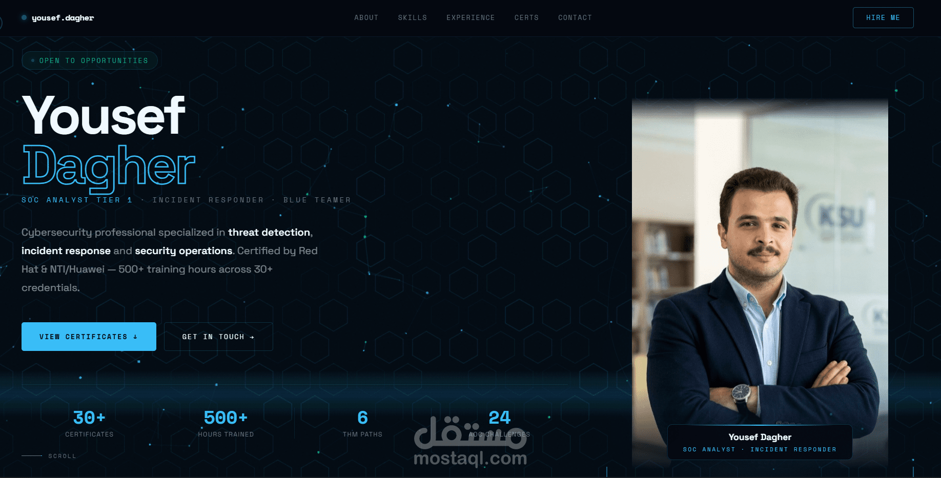 تصميم وتطوير موقع بورتفوليو Portfolio احترافي لعرض الأعمال بطريقة حديثة وجذابة
