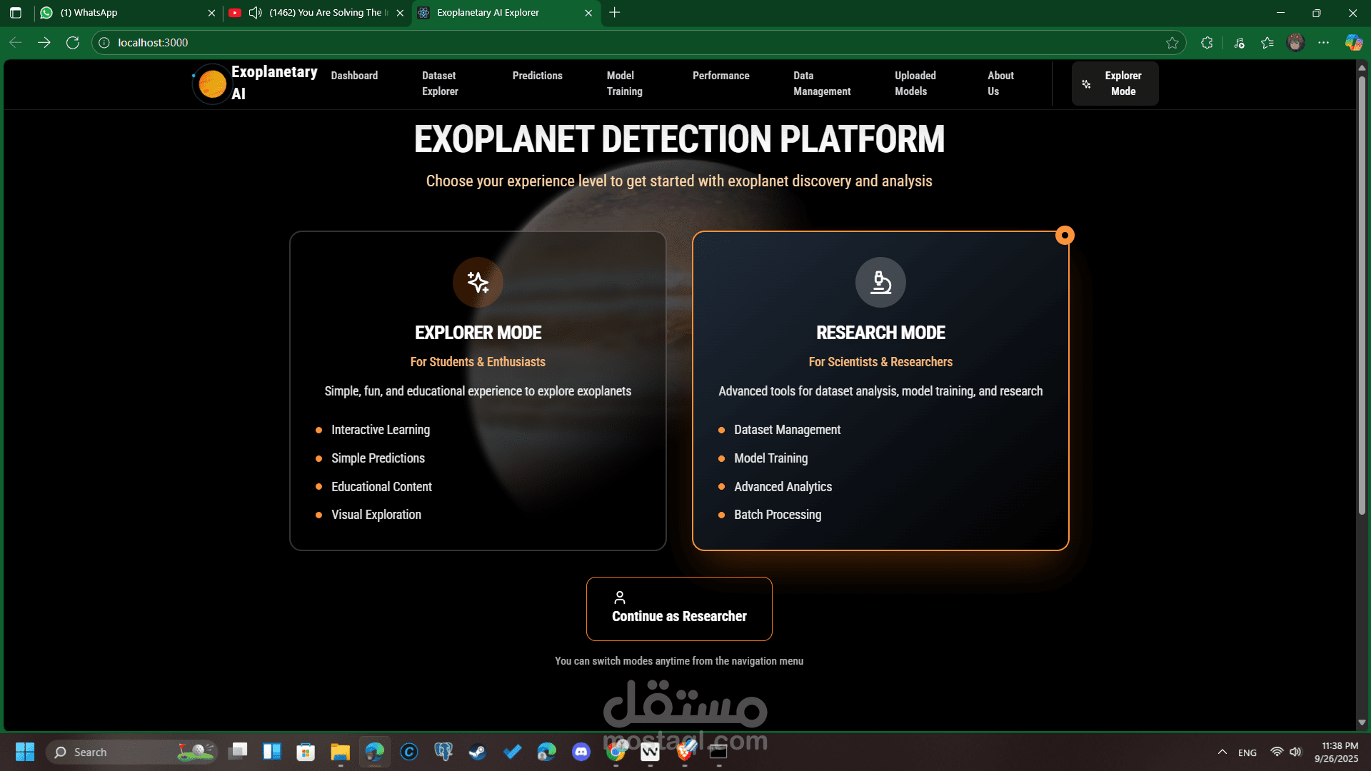 Exoplanets discover platform