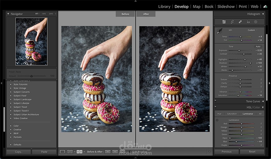 ديل احترافي للصور باستخدام Lightroom | تحسين الألوان والإضاءة بجودة عالية