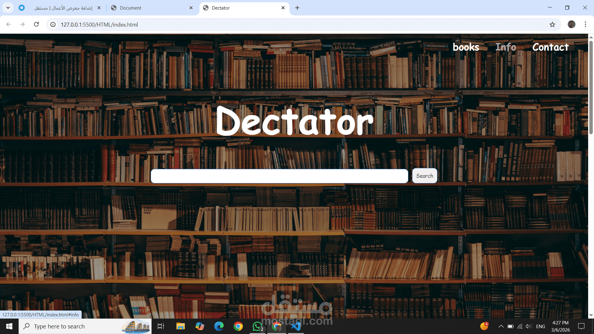 Front-End Books shop Design