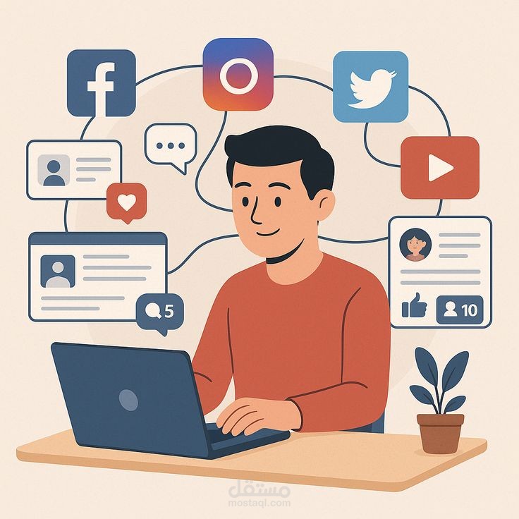 العمل على word