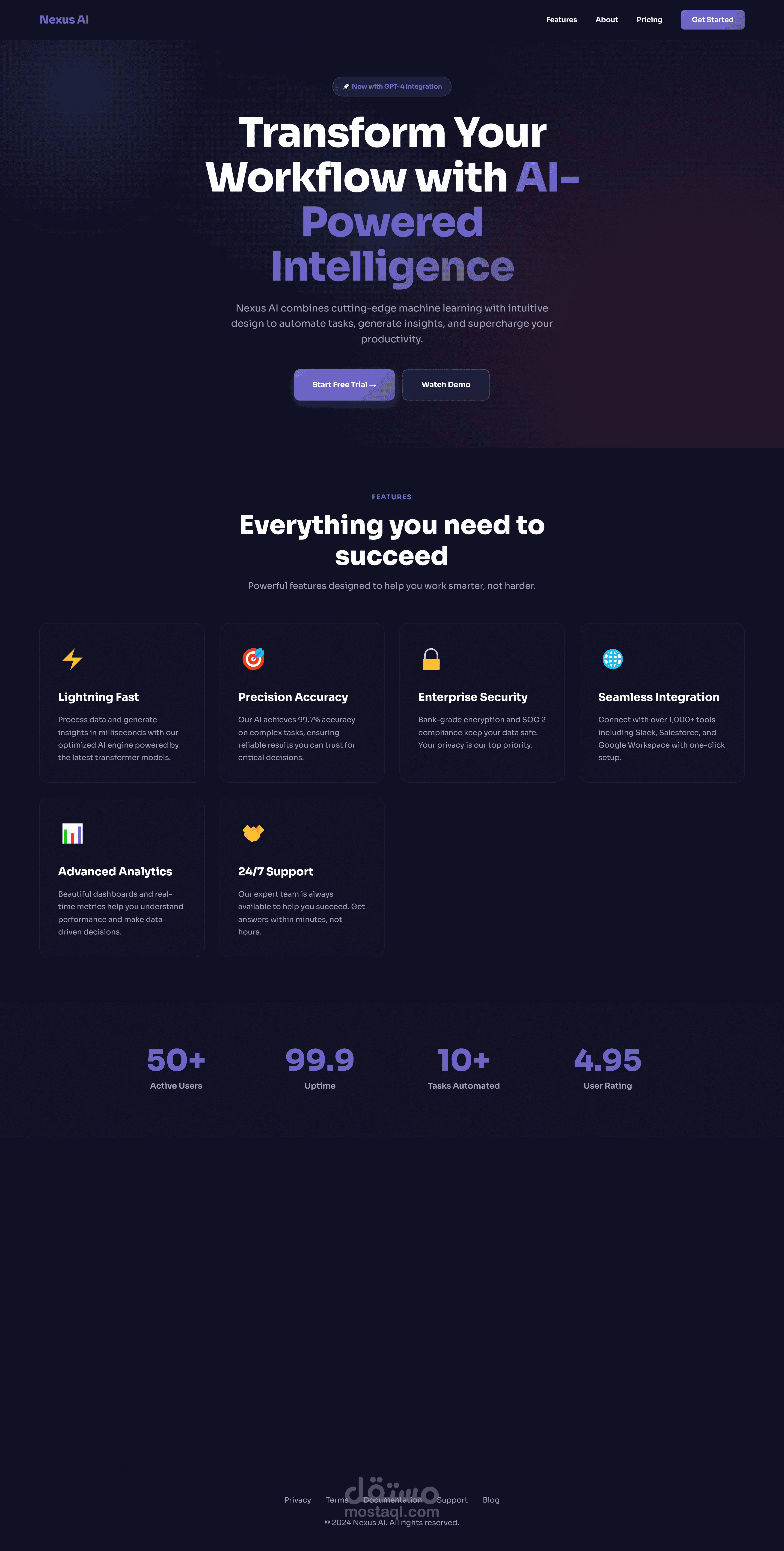 Interactive Responsive Landing Page -صفحة هبوط تفاعلية
