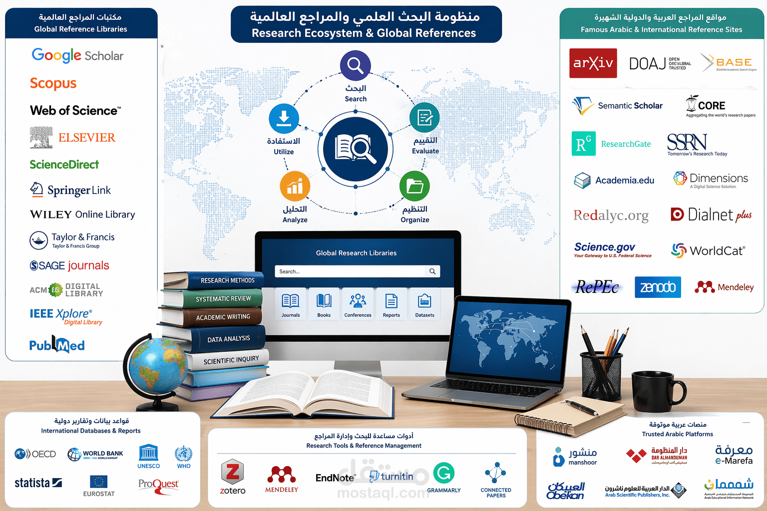 توفير مراجع ومصادر حديثة